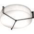 AFX Apex 17" Wide LED Flush Mount Drum Ceiling Fixture Espresso