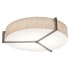 AFX Apex 3 Light 22" Wide Flush Mount Drum Ceiling Fixture with Laminated Shade Weathered Grey