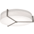 AFX Apex 4 Light 34" Wide Flush Mount Drum Ceiling Fixture Weathered Grey / Linen White / White