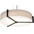 AFX Apex 4 Light 34" Wide Pendant Satin Nickel / Jute / Espresso / White
