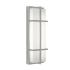 AFX August 20" Tall LED Outdoor Wall Sconce with White Acrylic Shade Painted Nickel / White