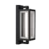 AFX Blake 18" Tall LED Outdoor Wall Sconce with Clear Glass Shade Black
