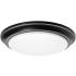 AFX Baron 14" Wide LED Flush Mount Bowl Ceiling Fixture Black / Frosted