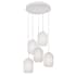 AFX Callie 5 Light 24" Wide Multi Light Pendant with Frosted, Ribbed Glass Shades White