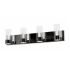 AFX Delphia 4 Light 27" Wide LED Bathroom Vanity Light with Laser-Etched Diffusers Polished Chrome