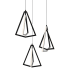 AFX Gianna 28" Wide LED Multi Light Pendant Black