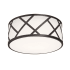 AFX Haven 2 Light 13" Wide Flush Mount Drum Ceiling Fixture Black