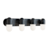 AFX Irvine 4 Light 33" Wide LED Vanity Light with Frosted Glass Shades Black