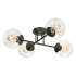 AFX Jamie 4 Light 25" Wide Semi-Flush Ceiling Fixture with Clelar Glass Shades Black