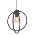 AFX Jamie 12" Wide Pendant with Clear Glass Shade Black