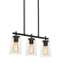 AFX Joanna 3 Light 23" Wide Linear Pendant Textured Black
