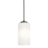 AFX Leo 4" Wide Mini Pendant with Frosted Glass Shade Black
