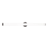 AFX Leia 48" Wide LED Bath Bar with White Acrylic Shade Black / Frosted
