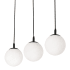 AFX Loretto 3 Light 36" Wide Linear Pendant Black