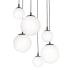 AFX Loretto 6 Light 27" Wide Multi Light Pendant Black