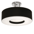 AFX Montclair 2 Light 13" Wide Semi-flush Drum Ceiling Fixture with Fabric Shade Black