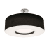 AFX Montclair 24" Wide LED Semi-flush Drum Ceiling Fixture Satin Nickel / Black / White