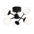 AFX Pearl 16" Wide LED Semi-flush Ceiling Fixture Black / Frosted