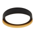 AFX Reveal 16" Wide LED Flush Mount Drum Ceiling Fixture - 277 Volt Black / Gold