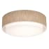AFX Sanibel 3 Light 18" Wide Flush Mount Drum Ceiling Fixture Jute