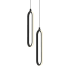 AFX Sienna 13" Tall LED Multi Light Pendant Black / White