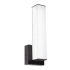 AFX Tad 14" Tall LED Bathroom Sconce with White Acrylic Shade Black / Frosted