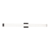 AFX Tad 49" Wide LED Bath Bar with White Acrylic Shade Black / Frosted
