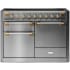 AGA Elise Series 48 Inch Wide 6 Cu. Ft. Free Standing Induction Range with Brass Accents Stainless Steel / Brass
