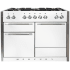 AGA Mercury Series 48 Inch Wide 6 Cu. Ft. Slide In Dual Fuel Range with Glide Out Broiler System™ White