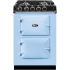 AGA Classic 24 Inch Wide 2.84 Cu. Ft. Slide In Dual Fuel Range Duck Egg Blue