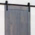 Ageless Iron Rustic Black Iron 78-3/4 Inch Barn Door / Sliding Door Hardware Roller Track and Fitting Kit Black Iron