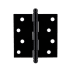 Ageless Iron Rustic Iron 4" Residential Ball Tip Door Hinge with Square Corners with Staggered Screw Pattern Black Iron