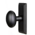 Ageless Iron Vale  - Rustic Cast Iron Non-Turning One Side Dummy Door Knob with Aeg Egg Knob Black Iron