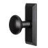 Ageless Iron Vale  - Rustic Cast Iron Non-Turning One Side Dummy Door Knob with Round Keep Knob Black Iron