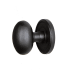 Ageless Iron Loch - Modern Farmhouse Black Iron Non-Turning One Sided Oval Egg Single Dummy Door Knob Black Iron