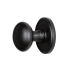 Ageless Iron Loch - Rustic Cast Iron Non-Turning One Sided Single Dummy Door Knob with Round Keep Knob Black Iron