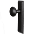 Ageless Iron Keep - Rustic Farmhouse Matte Black Cast Iron Non-Turning One Sided Single Dummy Door Knob with Round Keep Knob Black Iron