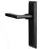 Ageless Iron Keep - Rustic Cast Iron Left Handed Non Turning One Sided Single Dummy Door Handle with Dirk Lever Black Iron