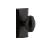 Ageless Iron Vale  - Privacy Door Knob Set with 2-3/8" Backset - Powder Coated Matte Black Rustic Cast Iron Black Iron