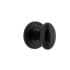 Ageless Iron Loch - Rustic Cast Iron Passage Oval Egg Door Knob Set 2-3/4" Backset Black Iron