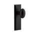 Ageless Iron Keep - Rustic Cast Iron Passage Door Knob Set with Aeg Knob and 2-3/4" Backset Black Iron