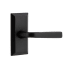 Ageless Iron Vale  - Rustic Cast Iron Right Handed Privacy Door Lever Set with Lance Lever and 2-3/8" Backset Black Iron