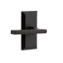 Ageless Iron Vale  - Rustic Cast Iron Left Handed Passage Door Lever Set with Dirk Lever and 2-3/8" Backset Black Iron