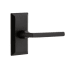 Ageless Iron Vale - Rustic Cast Iron Right Handed Passage Door Lever Set with Dirk Lever and 2-3/8" Backset Black Iron