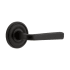Ageless Iron Loch - Rustic Cast Iron Right Handed Passage Door Lever Set with Lance Lever and 2-3/4" Backset Black Iron