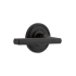 Ageless Iron Loch - Rustic Cast Iron Left Handed Passage Door Lever Set with Dirk Lever and 2-3/4" Backset Black Iron
