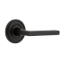 Ageless Iron Loch - Rustic Cast Iron Right Handed Privacy Door Lever Set with Dirk Lever and 2-3/8" Backset Black Iron
