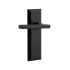 Ageless Iron Keep - Rustic Cast Iron Left Handed Passage Door Lever Set with Dirk Lever and 2-3/8" Backset Black Iron