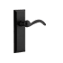 Ageless Iron Keep - Rustic Cast Iron Right Handed Passage Door Lever Set with Tine Lever and 2-3/8" Backset Black Iron