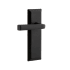 Ageless Iron Keep - Left Hand Passage Door Lever Set with Lance Lever and 2-3/8" Backset - Powder Coated Matte Black Rustic Modern Cast Iron Black Iron
